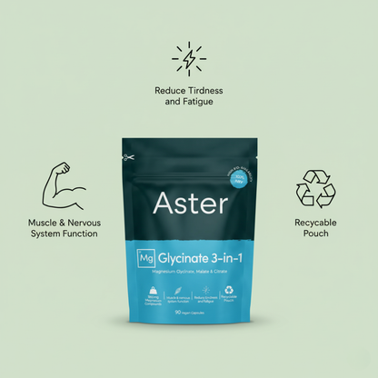 aster Magnesium Glycinate 3-in-1 formula for Balance+