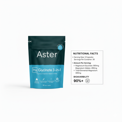 aster Magnesium Glycinate 3-in-1 formula for Balance+