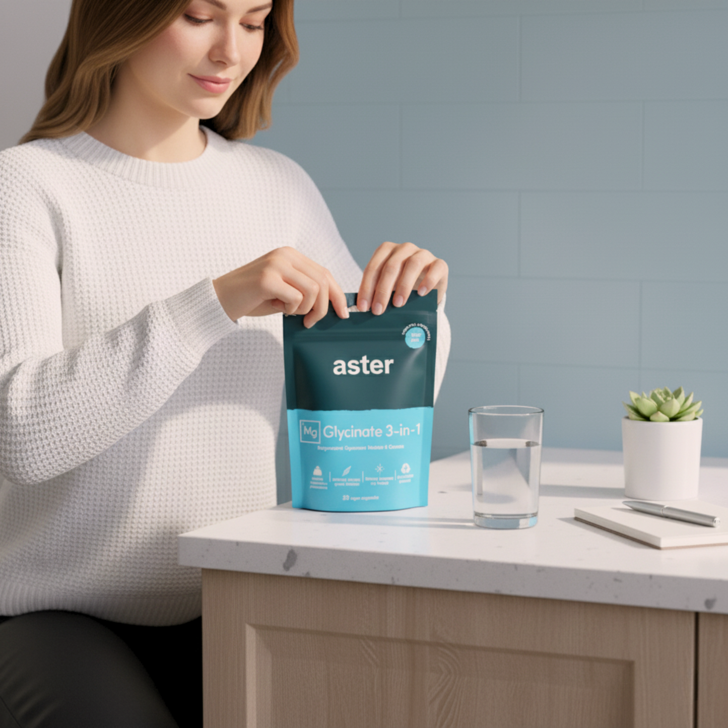 aster Magnesium Glycinate 3-in-1 formula for Balance+