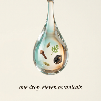 One drop, eleven botanicals